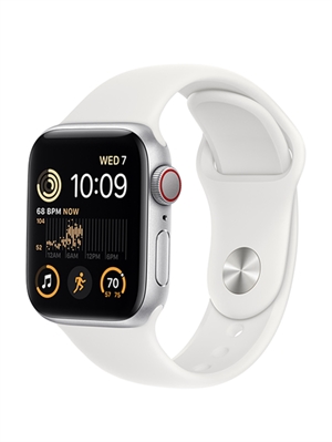 Đồng hồ thông minh Apple Watch SE 2022 GPS + 4G, 44mm – Viền nhôm dây cao su VN/A (Silver)