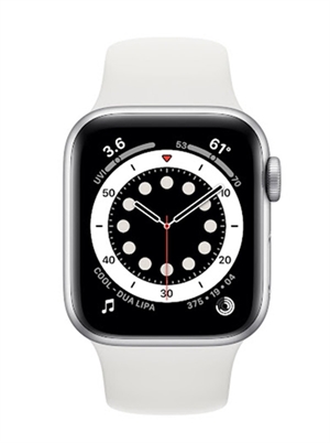 Đồng hồ thông minh Apple Watch Series 6 GPS 40mm - Viền nhôm dây cao su (Bạc) Chính hãng VN/A