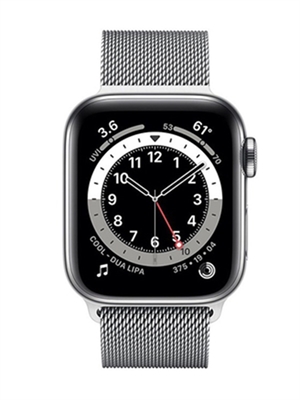 Đồng hồ thông minh Apple Watch Series 6 LTE 44mm Viền thép dây thép (Silver) Chính hãng VN/A