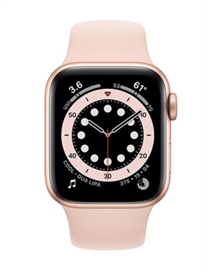 Đồng hồ thông minh Apple Watch Series 6 LTE 44mm Viền thép, dây cao su (Vàng) Chính hãng VN/A