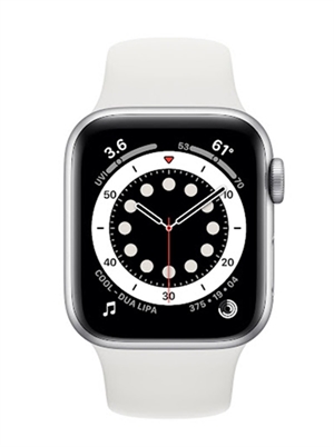 Đồng hồ thông minh Apple Watch Series 6 LTE 44mm Viền thép, dây cao su (Bạc) Chính hãng VN/A