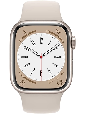 Apple Watch Series 8 GPS + 4G, 45mm - Viền nhôm dây cao su - VN/A (Starlight)